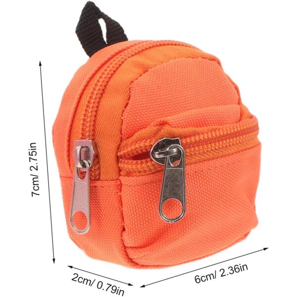 YARNOW Mini-Puppenrucksack mit Reißverschluss – leichter und leicht zu reinigender Miniatur-Rucksack
