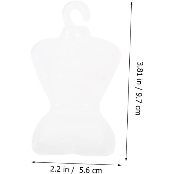Hemobllo 100 Miniatur-Kleiderbügel aus transparentem Kunststoff für Puppen und Minihäuser