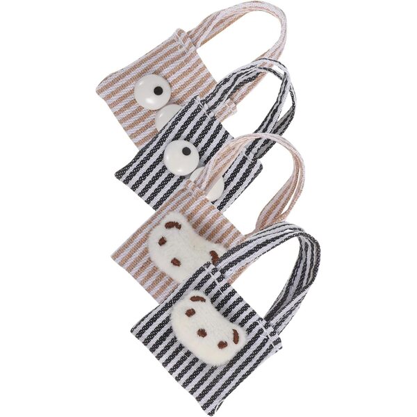 BESPORTBLE 4 pezzi Mini Borse in Tela Multicolore per Case delle Bambole e Accessori