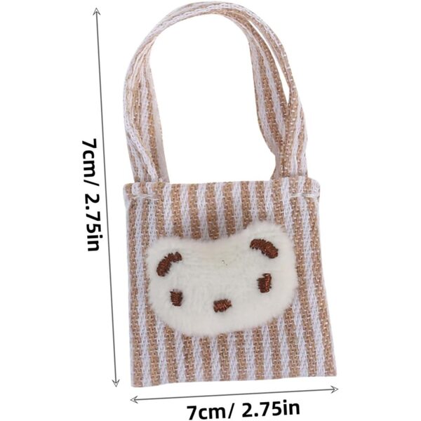BESPORTBLE 4 pezzi Mini Borse in Tela Multicolore per Case delle Bambole e Accessori