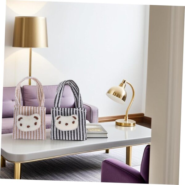 BESPORTBLE 4 pezzi Mini Borse in Tela Multicolore per Case delle Bambole e Accessori