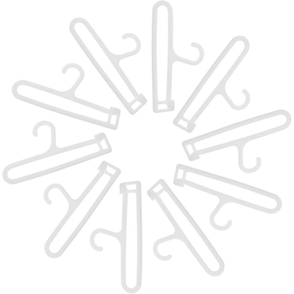 10 Grucce in Plastica Bianche per Vestiti Bambole BJD e Organizer Accessori Casa