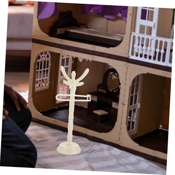 10 Grucce in Plastica Bianche per Vestiti Bambole BJD e Organizer Accessori Casa