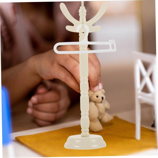 10 Grucce in Plastica Bianche per Vestiti Bambole BJD e Organizer Accessori Casa
