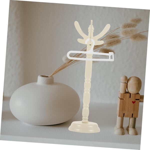 10 Grucce in Plastica Bianche per Vestiti Bambole BJD e Organizer Accessori Casa