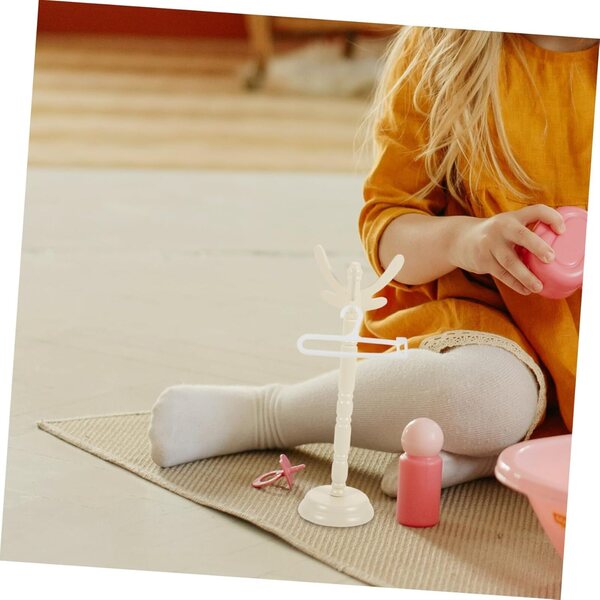 Didiseaon 10pz Mini Appendini in Plastica per Bambole BJD e Cotone, Bianchi