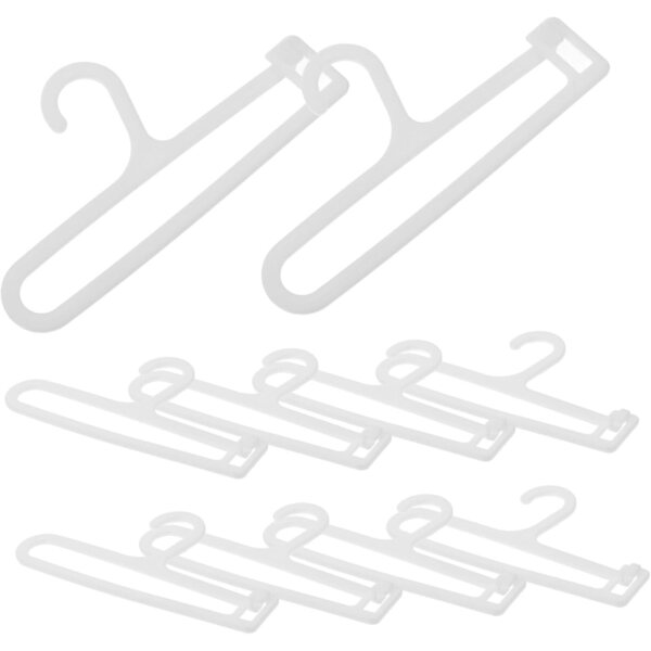 Set mit 10 Kunststoff-Kleiderbügeln für BJD-Puppen, platzsparender Mini-Kleiderbügel
