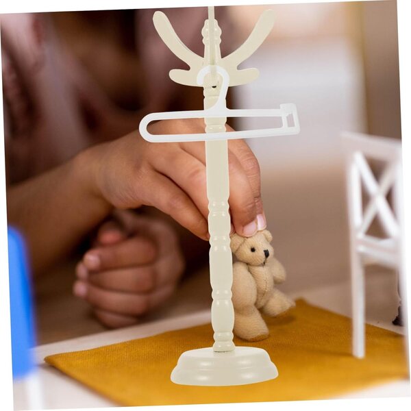 Set mit 10 Kunststoff-Kleiderbügeln für BJD-Puppen, platzsparender Mini-Kleiderbügel