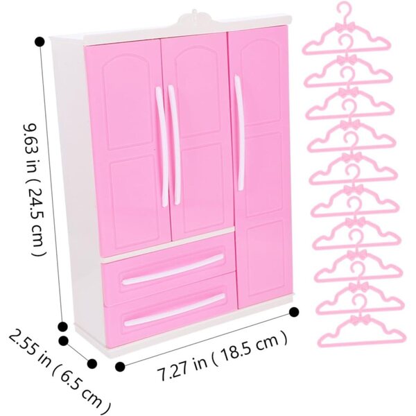 Mini-Kleiderbügel für Mikinona-Puppen mit 20 rosa Mini-Kleiderbügeln für das Miniaturhaus