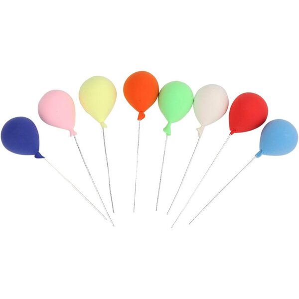 Set 8 mini palloncini in resina scala 1:12 per decorazioni casa delle bambole