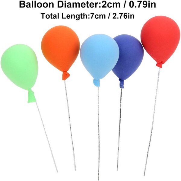 Set 8 mini palloncini in resina scala 1:12 per decorazioni casa delle bambole