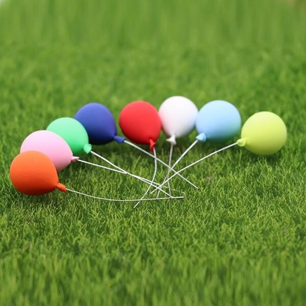 Set 8 mini palloncini in resina scala 1:12 per decorazioni casa delle bambole
