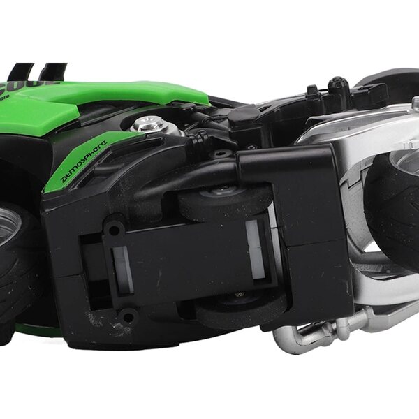 Einziehbares Motorradspielzeug aus grüner Legierung mit Geräuschen und Lichtern, simuliertes Modell