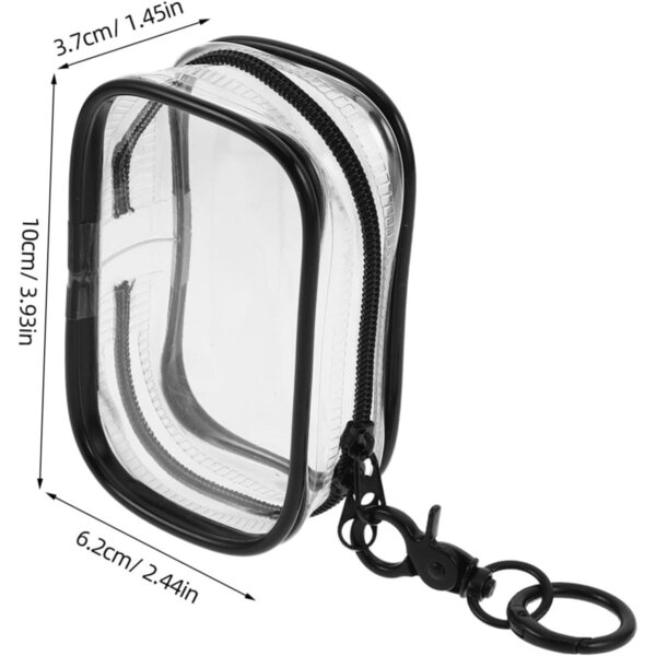 Borsa Trasparente PVC con Portachiavi Custodia Protettiva per Figure e Bambole Organizer