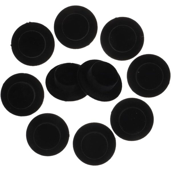 15 Mini Cappelli da Bambola in Resina Floccata Decorazione Artigianale Natalizia