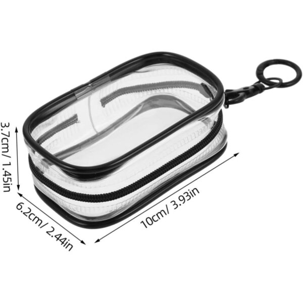4 Sacchetti Trasparenti PVC per Esposizione Bambole con Portachiavi - Custodia Protettiva