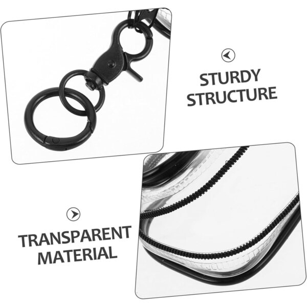 4 Sacchetti Trasparenti PVC per Esposizione Bambole con Portachiavi - Custodia Protettiva