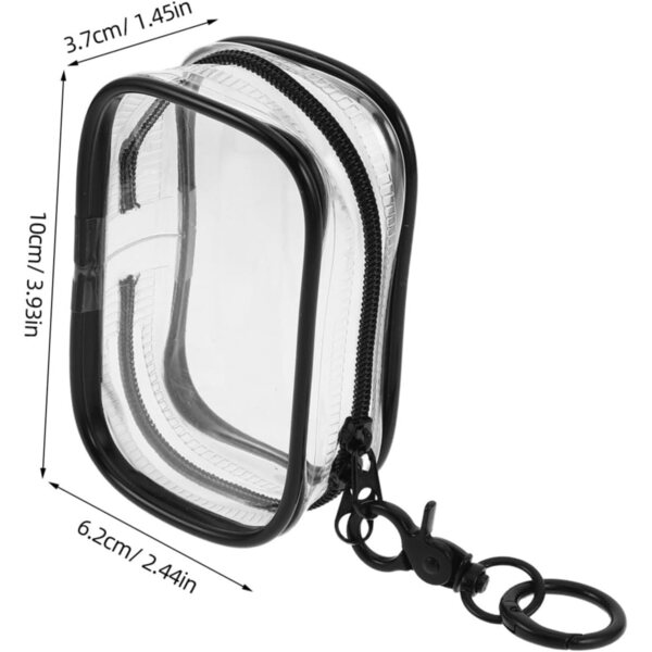 4 Sacchetti Trasparenti PVC per Esposizione Bambole con Portachiavi - Custodia Protettiva