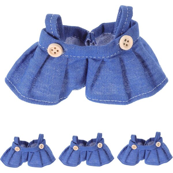 VICASKY 4 Outfit Stoffrock für 17 cm große Plüschpuppen, süßes Cosplay-Kostüm