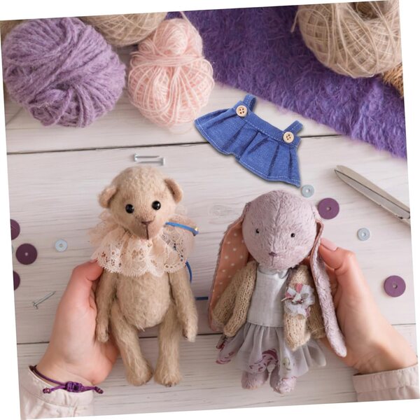 VICASKY 4 Outfit Stoffrock für 17 cm große Plüschpuppen, süßes Cosplay-Kostüm