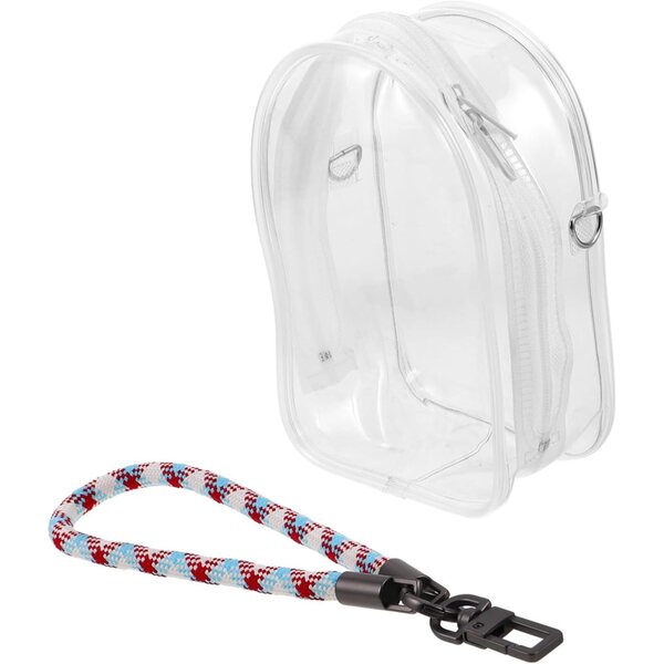 Borsa Trasparente Funnetoyu per Bambole con Cordino Colorato e Organizer Multiuso
