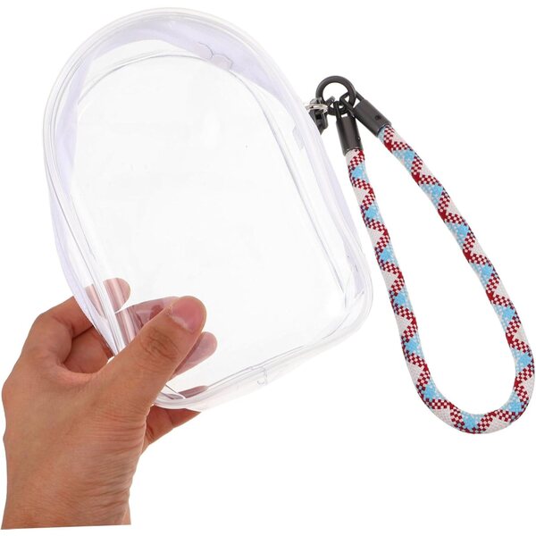 Borsa Trasparente Funnetoyu per Bambole con Cordino Colorato e Organizer Multiuso