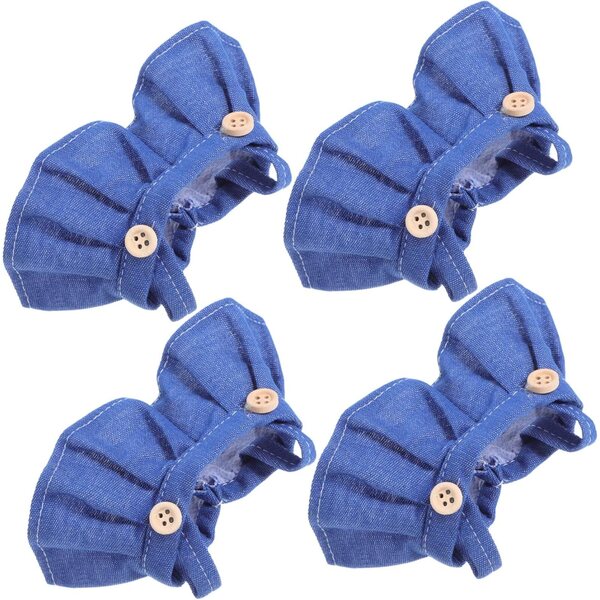 YARNOW 4 Vestiti in Tessuto Morbido per Bambole da 17 cm - Gonne e Salopette Color Blu Scuro