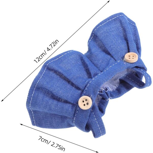YARNOW 4 kleding van zachte stof voor poppen van 17 cm - donkerblauwe rokken en tuinbroeken
