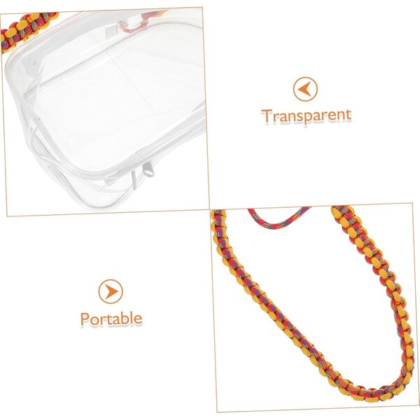 KOMBIUDA Borsa Trasparente per Bambole con Cordino Organizer da Viaggio e Custodia Portatile