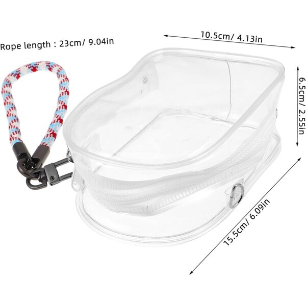 Borsa Trasparente per Bambole con Cerniera e Tracolla - Organizer PVC Resistente