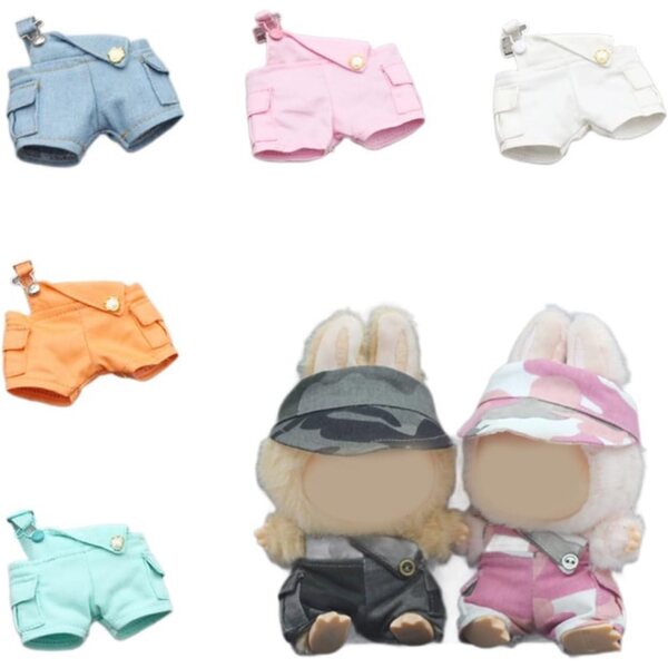 Anime-Overalls für Puppen mit verstellbaren Schultergurten aus waschbarem Polyester, 11 Farben