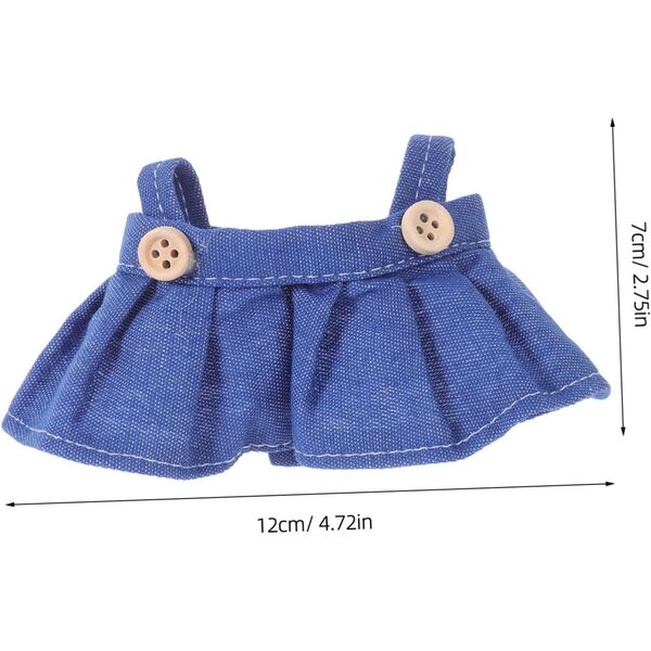 KOMBIUDA 4 Vestiti con Gonna in Tessuto Morbido Salopette per Bambole 17 cm