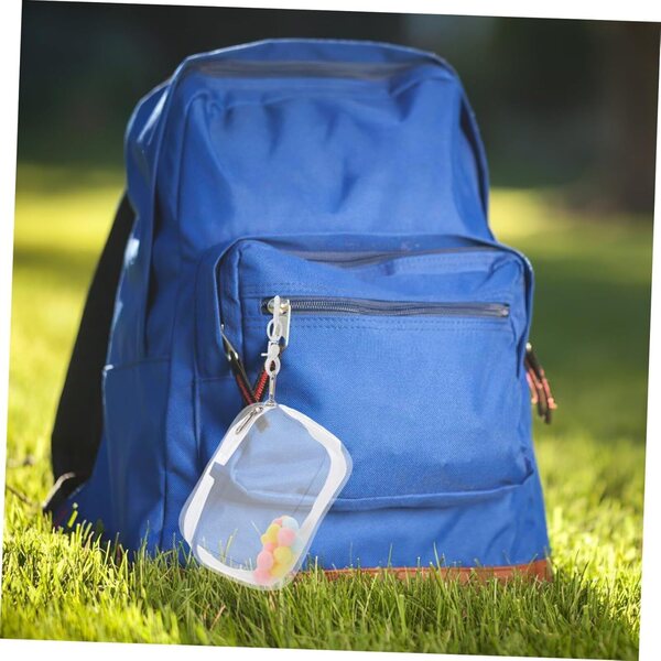 ORFOFE Transparente Tasche für Puppen mit Doppelreißverschluss und PVC-Schlüsselanhänger