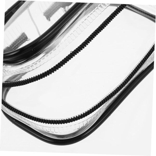 4 Stück transparente PVC-Taschen für Puppen und Stofftiere, Organizer mit farbigem Reißverschluss