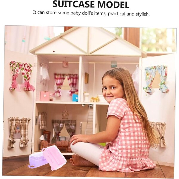 UPKOCH Set 2 Mini Valigette per Bambole Accessori Sicuri e Decorativi per Bambine