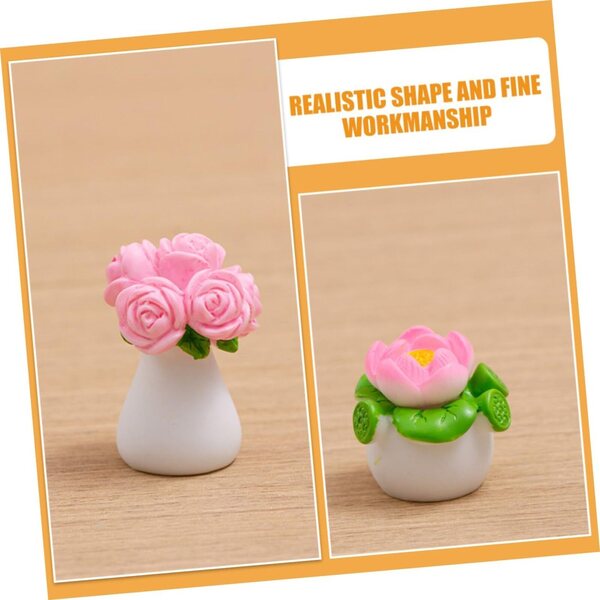 12 Mini Bonsai in Vaso per Mini Casa Decorativa - Accessori Realistici in Resina