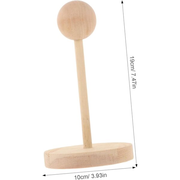 iplusmile Porta Parrucche in Legno Rustico Base Antiscivolo per Bambole BJD 8 pollici
