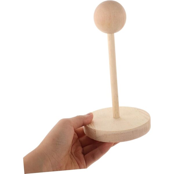 iplusmile Porta Parrucche in Legno Rustico Base Antiscivolo per Bambole BJD 8 pollici