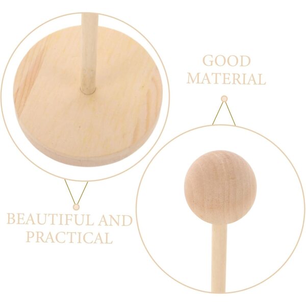 iplusmile Porta Parrucche in Legno Rustico Base Antiscivolo per Bambole BJD 8 pollici