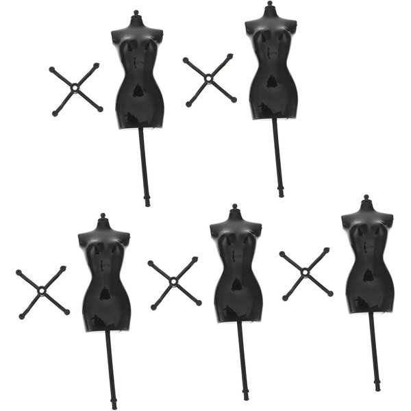 GALPADA 5 pezzi Supporto per Bambole Miniatura Plastica Manichino Espositore Casa