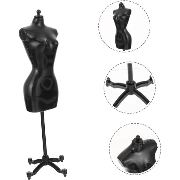 GALPADA 5 pezzi Supporto per Bambole Miniatura Plastica Manichino Espositore Casa