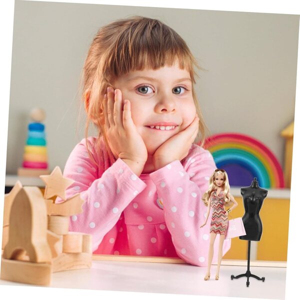 GALPADA 5 pezzi Supporto per Bambole Miniatura Plastica Manichino Espositore Casa