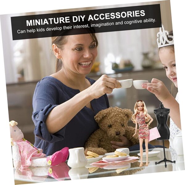 GALPADA 5 pezzi Supporto per Bambole Miniatura Plastica Manichino Espositore Casa
