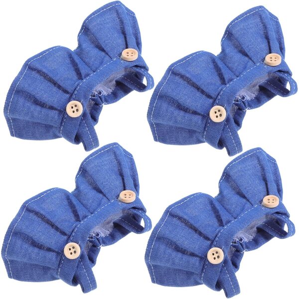ORFOFE Set 4 Gonne Salopette in Tessuto per Bambole 17 cm - Vestiti Morbidi e Trendy