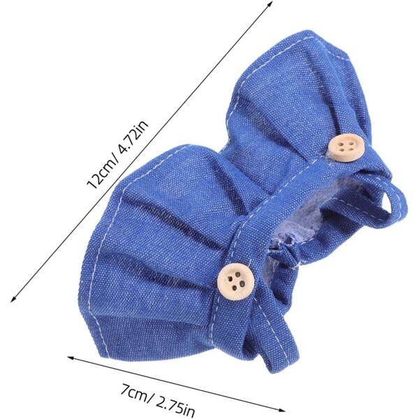 ORFOFE Set 4 Gonne Salopette in Tessuto per Bambole 17 cm - Vestiti Morbidi e Trendy
