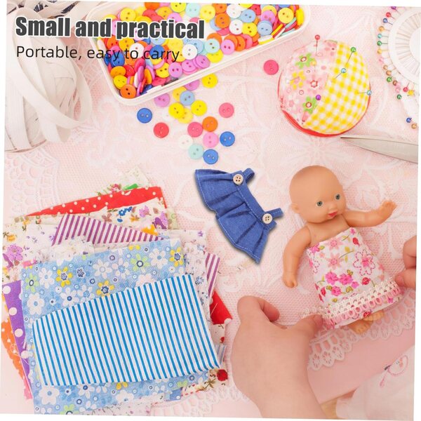 ORFOFE Set 4 Gonne Salopette in Tessuto per Bambole 17 cm - Vestiti Morbidi e Trendy