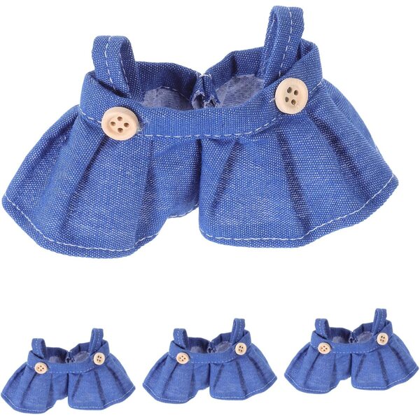 BESPORTBLE 4 Vestiti in Stoffa per Bambole 17 cm con Gonna in Tessuto Blu Scuro