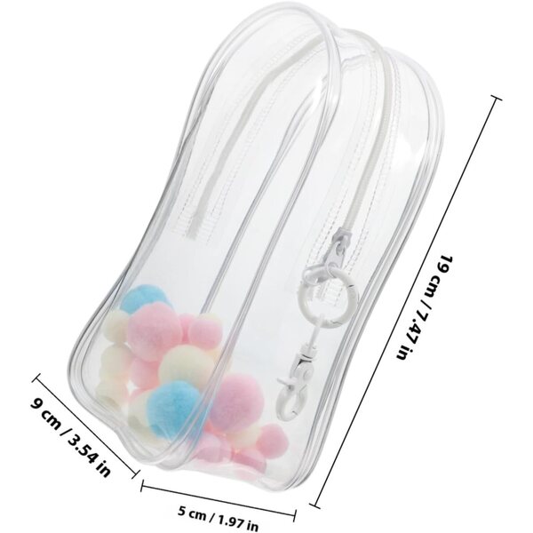 Borsa Trasparente PVC Antipolvere con Ganci Organizer per Bambole e Figure - WEKAMOS