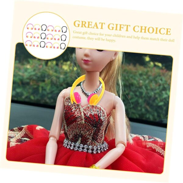 ORFOFE 80 Mini Cuffie per Bambole Colorate e Nere Accessori Decorativi Resistenti