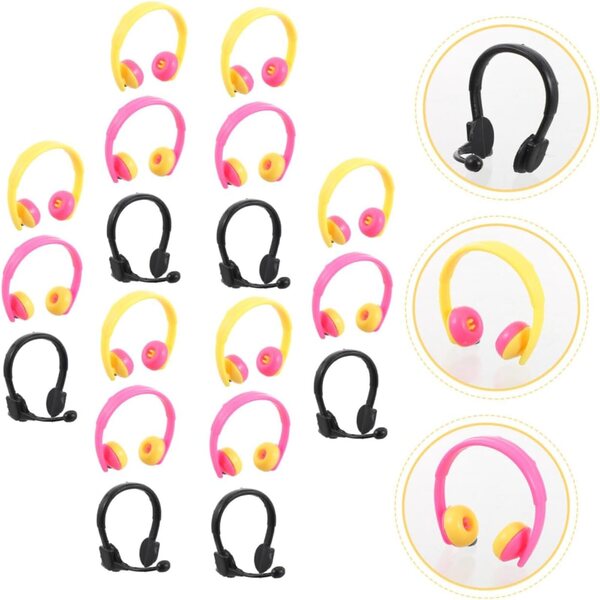 ORFOFE 80 Mini Cuffie per Bambole Colorate e Nere Accessori Decorativi Resistenti